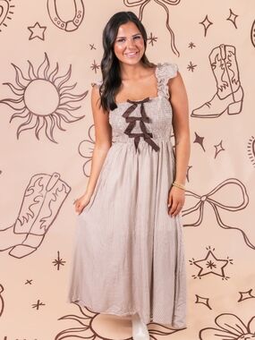 By The River The Autumn Gingham Midi Dress